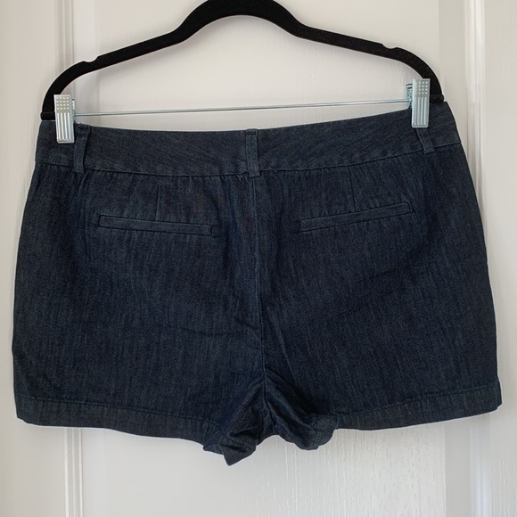 LOFT Dark Rinse 100% Cotton 3.5” Inseam Jean Shorts Size 10P New With Tag - Picture 10 of 13